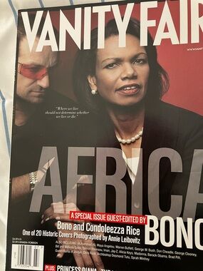 Vanity Fair Magazine Cover 2007 featuring Bono & Commdoleezza Rice